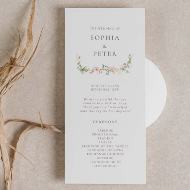 Wildflower Garden Floral Ceremony Program (Von Creator hochgeladen)