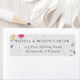 Wildflower Garden Ivory White Watercolor Wedding