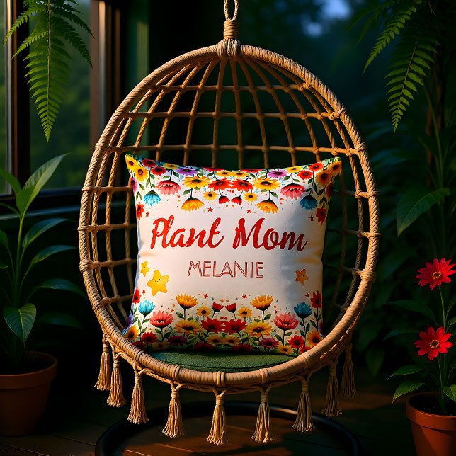 Wildflower Garden Plant Mom Throw Pillow Kissen (Von Creator hochgeladen)