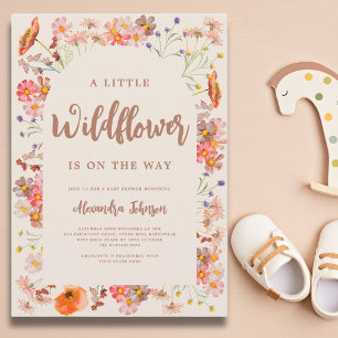 Wildflower Herbst-Baby-Party Einladung