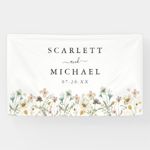 Wildflower-Hochzeit Banner