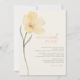 Wildflower-Hochzeit Einladung
