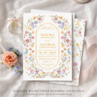 Wildflower-Hochzeitseinladung Einladung