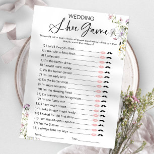 Wildflower-Hochzeitsschuh Brautparty-Spiel Einladung