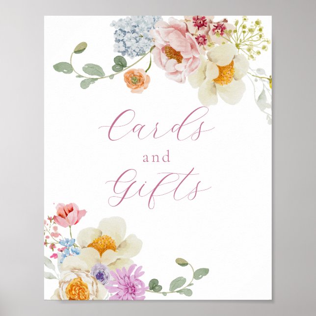 Wildflower Honey Meadow Cards and Gifts Sign Poster (Vorne)