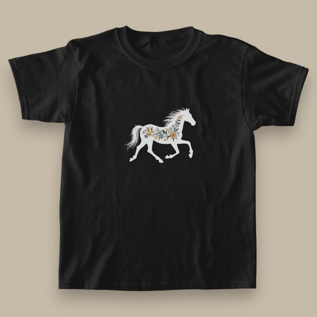 Wildflower Horse Design with Country Western Vibe T-Shirt (Von Creator hochgeladen)