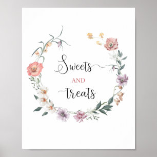 Wildflower ist auf dem Weg Frühling Baby Shower Poster