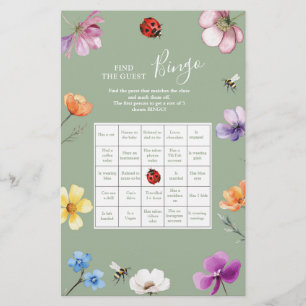 Wildflower Lovebug Finde den Gast Bingo