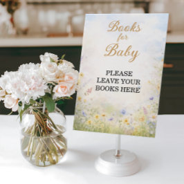 Wildflower Meadow Books for Baby Garden Sign Poster