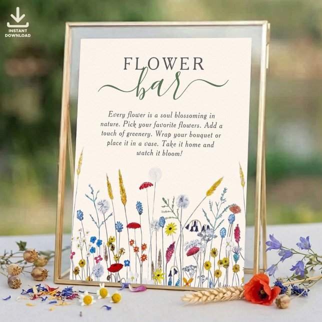 Wildflower Meadow Flower Bar Thank You Favor Poster (Von Creator hochgeladen)