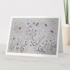 Wildflower Meadow Folded Greeting Card Karte