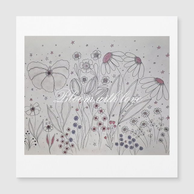 Wildflower Meadow Magnetic Card Magnetkarte (Vorderseite)