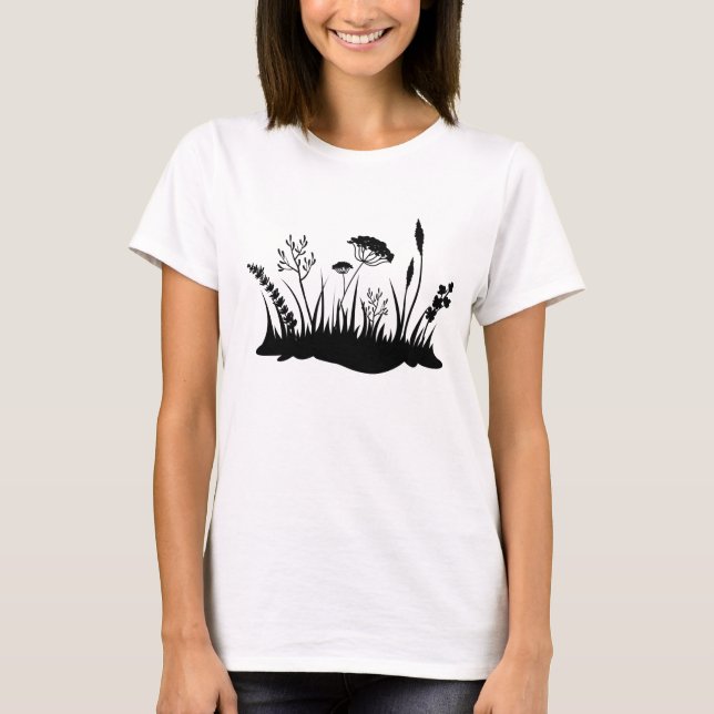 Wildflower meadow silhouette T-Shirt (Vorderseite)