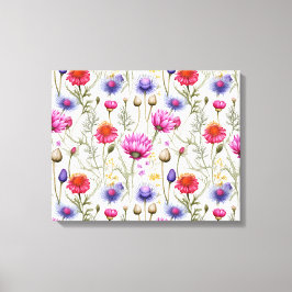 Wildflower Mix Premium Wrapped Canvas Leinwanddruck