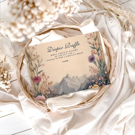 Wildflower Mountain Baby Shower Diapper Raffle  Begleitkarte