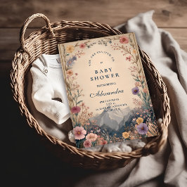 Wildflower Mountain Baby Shower Einladung