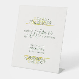 Wildflower on the Way Baby Shower Welcome Sockelschild