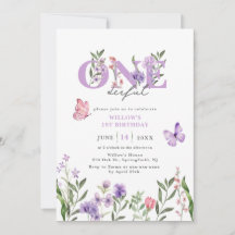 Wildflower Onederful Floral First Birthday