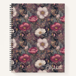 Wildflower Pink Rose Garden Personalized Notizbuch