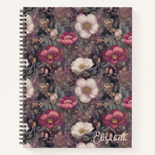 Wildflower Pink Rosengarten Personalized Notizbuch