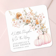 Wildflower Rosa Kürbis-Baby-Party