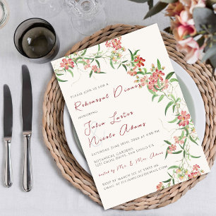 Wildflower Rose Frühlingsgirlande Probeessen Einladung