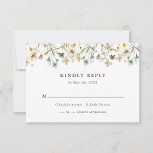 Wildflower-RSVP-Karte RSVP Karte