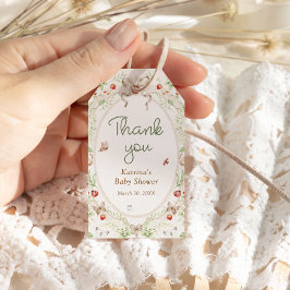 Wildflower Rustic Baby Shower Thank You Geschenkanhänger