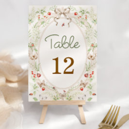 Wildflower Rustic Vintage Table Number
