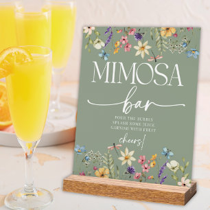 Wildflower-Salbei-Junggesellinnenabschied Mimosa-B Acrylschild