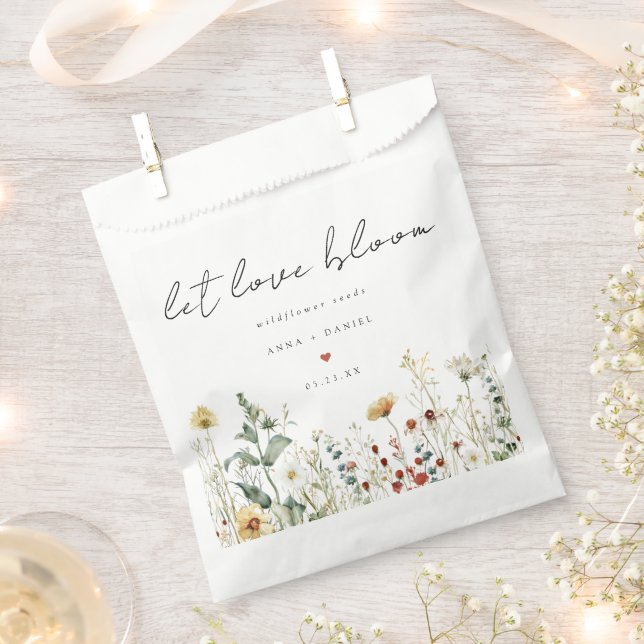 Wildflower Seeds Wedding Favor Bag Geschenktütchen (Ausgeschnitten)