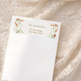 Wildflower Strawberry Return Address Label