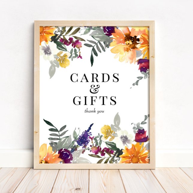 Wildflower Sunflower Cards & Gifts Sign Poster (Von Creator hochgeladen)