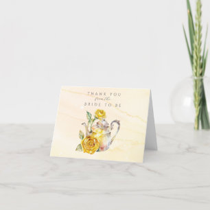 Wildflower-Teeparty-Brautjunggesellinnenabschied  Dankeskarte