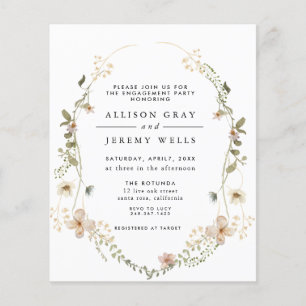 Wildflower‑Verlobungsfeier‑Einladungsflyer Flyer