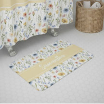 Wildflower Watercolor Boho Colorful Monogram 