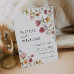 Wildflower Wedding Invitation Einladung<br><div class="desc">Wildfloral Wedding Invitation. This invitation is characterized by wildflowers with two modern high-class fonts that shape the trends of the present and future festive events.</div>