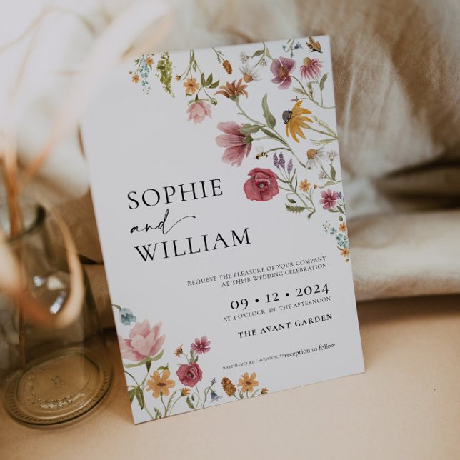Wildflower Wedding Invitation Einladung (Von Creator hochgeladen)