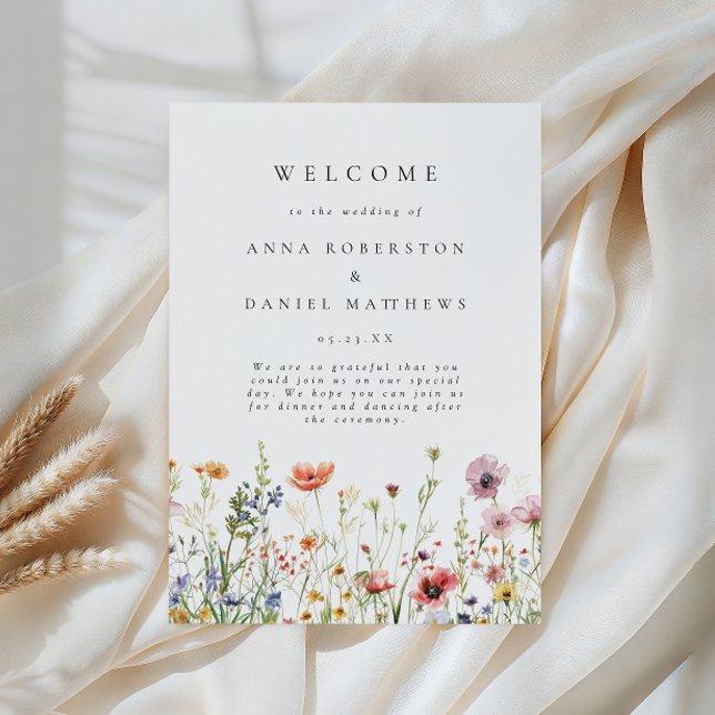 Wildflower Wedding Program Programm (Von Creator hochgeladen)