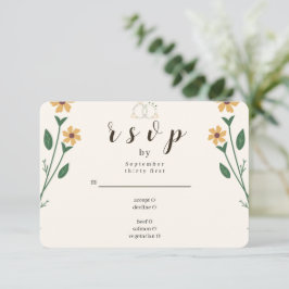 Wildflower Wedding RSVP Card Karte