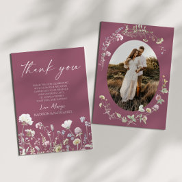 Wildflower Wild Flowers Floral Garden Custom Photo Dankeskarte