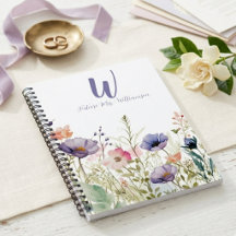 Wildflower-Zukunft Mrs Monogram Elegant Lila