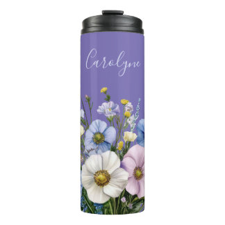 Wildflowers & Add your name  Thermosbecher
