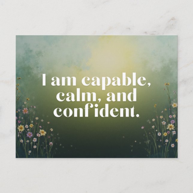 Wildflowers Affirmation Uplifting Message Postkarte (Vorderseite)