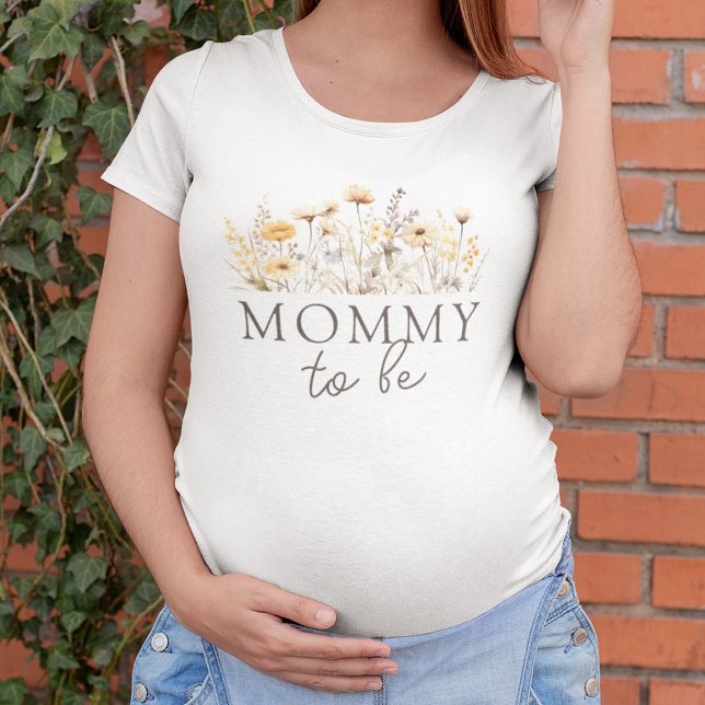 Wildflowers Baby Shower Mommy to Be T-Shirt (Von Creator hochgeladen)