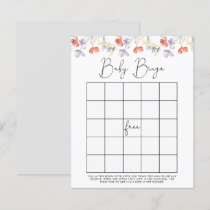 Wildflowers Babyparty-Bingo-Spiel