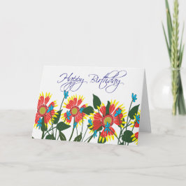 Wildflowers Birthday Card Karte