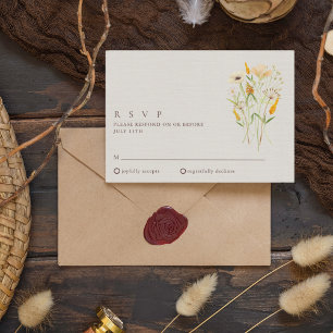 Wildflowers Botanischer Garten Hochzeit RSVP Karte