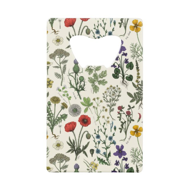 Wildflowers collage geldbeutel flaschenöffner (Vorderseite)