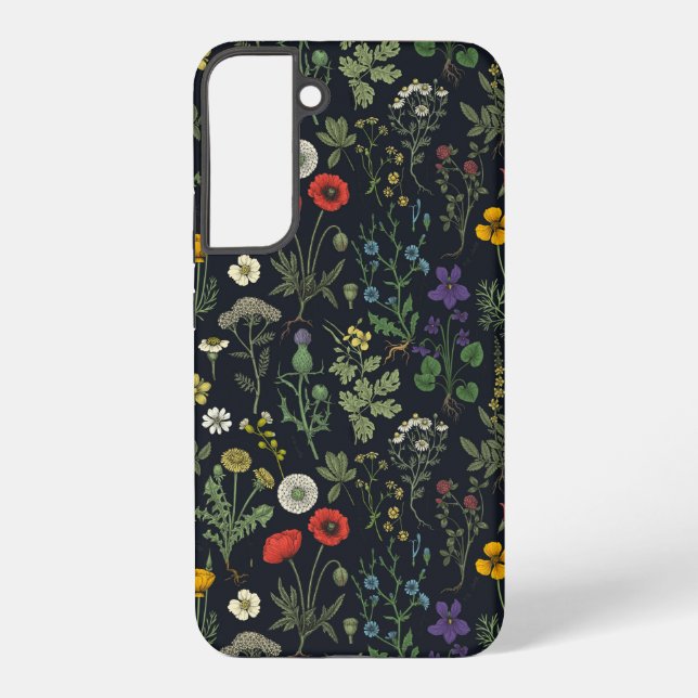 Wildflowers collage samsung galaxy hülle (Rückseite)